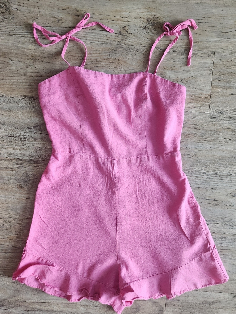 Gianni Bini Bubblegum Pink Tie-Strap Romper